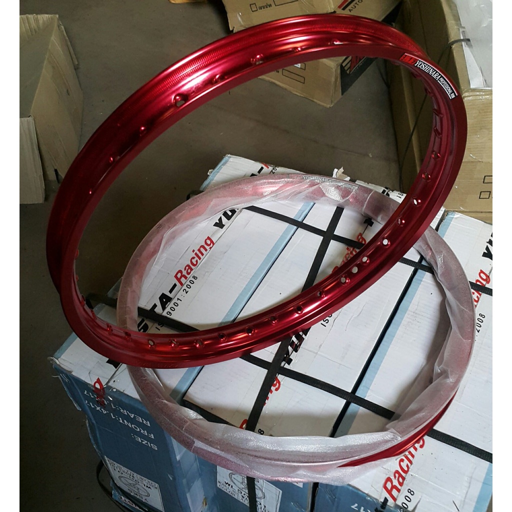 วงล้อมิเนียม-yoshimura-140-17-สีแดง-ขายเป็นคู่-แพ็คกล่องละ-1-คู่-2-วง-ys14017