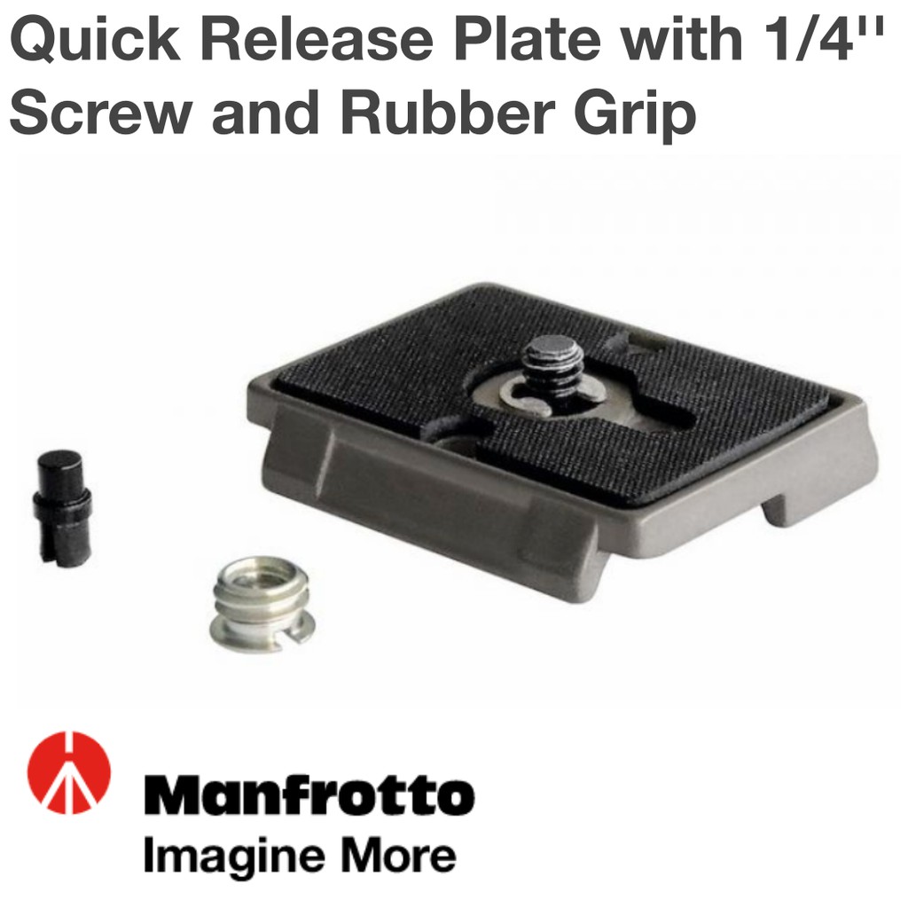 เพลท-quick-release-plate-with-1-4-screw-and-rubber-grip-manfrotto-ประกันศูนย์-ราคาพิเศษ-น้ำหนักเบาและกะทัดรัด