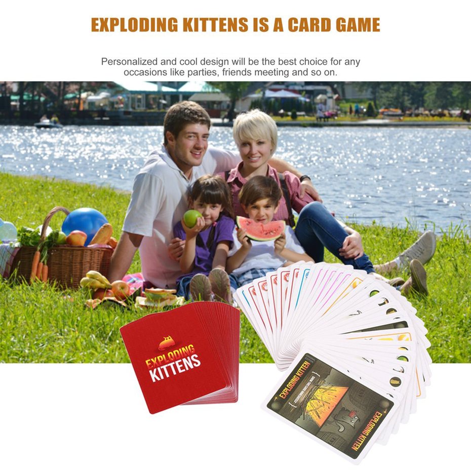ภาพหน้าปกสินค้าFamily Entertainment Cards EXPLODING KITTENS Game Cards For Party Board Games QKC311 จากร้าน allinone365.th บน Shopee