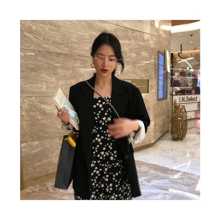 พร้อมส่ง-daisy-black-dress-c2770-เดรสสายเดี่ยวหนา-เดรสยาวมินิมอล