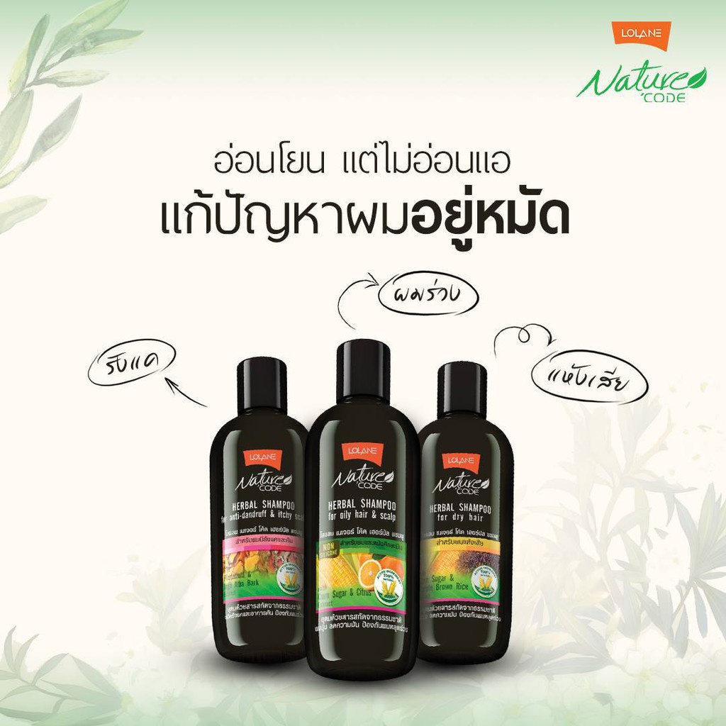 โลแลน-เนเจอร์-โค้ด-เฮอร์บัล-แชมพู-lolane-nature-code-herbal-shampoo-280-มล-สำหรับผมแห้งเสีย-84349-แพ็คเก่า