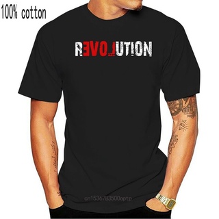 Tee เสื้อยืดผู้หญิง - เสื้อยืดผ้าฝ้าย Revolution Love 2022 เสื้อยืดคอโอคลําลองยอดนิยมล่าสุดของผู้ชาย