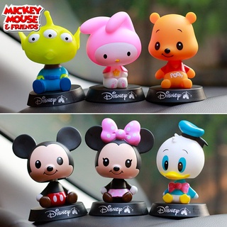 ◆【Ready Stock】Mickey Minnie Car Head Shaking Dolls Model Car Ornaments Cartoon Figurines Decor