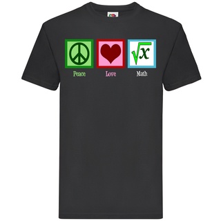 เสื้อยืดผ้าฝ้ายพิมพ์ลายขายดีเสื้อยืด พิมพ์ลาย peace love Matema ตลก สําหรับผู้ชาย