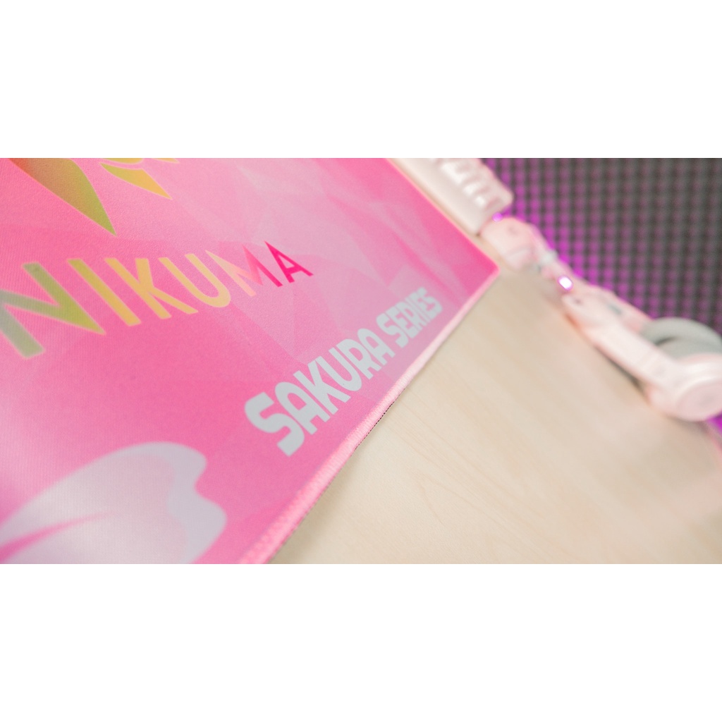 onikuma-sakura-pink-mousepad-แผ่นรองเมาส์เกมมิ่ง