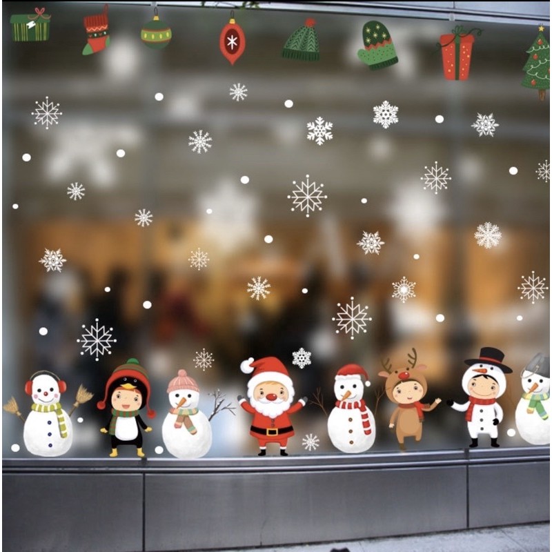 สติกเกอร์-คริสมาส-ปีใหม่-ติดกระจกตกแต่งร้าน-x-mas-คริสมาส-คริสต์มาส-เทศลการปีใหม่-เทศลดารคริสต์มาส-chirstmas-sticker