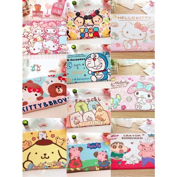 พรี-พรมเช็ดเท้าลายการ์ตูน-พรมเช็ดเท้าน่ารัก-ตกแต่งห้อง-ขนาด-60x40cm-มีกันลื่น-นุ่ม-สบายเท้ามาก