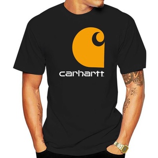 เสื้อยืดโอเวอร์ไซส์เสื้อยืด ผ้าฝ้าย พิมพ์ลาย Carhart สีดํา แฟชั่นยอดนิยม สําหรับผู้ชายS-3XL