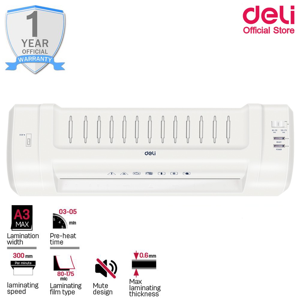 deli-3894-laminator-a3-เครื่องเคลือบบัตรและเอกสาร-ขนาด-a3-ของแท้-100-รับประกัน-1-ปี-เครื่องเคลือบ-เครื่องใช้สำนักงาน