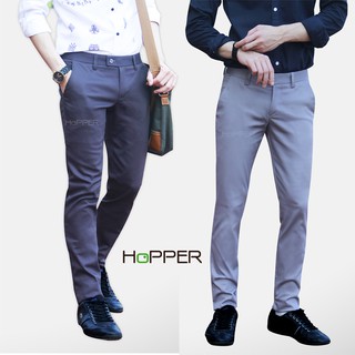 ภาพหน้าปกสินค้ากางเกงขากระบอกเล็ก  Hopper Progress ผ้ายืด โทนเทา ที่เกี่ยวข้อง