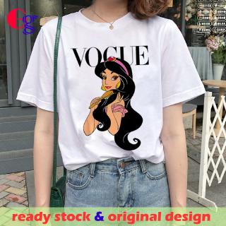 Xggx Vogue เสื้อยืดแขนสั้นผ้าฝ้ายพิมพ์ลาย 2019