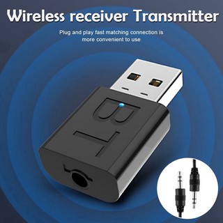 ราคาและรีวิวบลูทูธมิวสิค BT-168 USB Bluetooth 5.0 Audio Music Wireless Receiver TRANSMITTER Adapter 3.5mm Stereo Audio