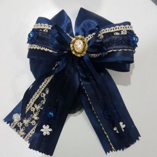 โบว์ติดผม/โบว์เน็ตติดผม/โบว์/สีกรม