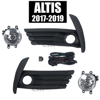 ไฟตัดหมอก ไฟสอปอร์ตไลท์ อัลติส 2017 2018 2019 ฝาครอบสีดำ ALTIS 2017 2018 2019 Black Cover ทั้งชุด พร้อมส่ง
