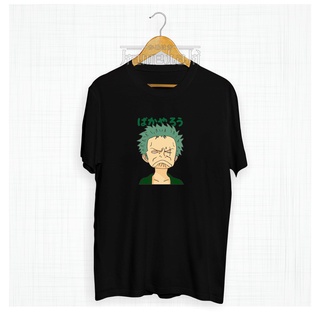 เสื้อยืด พิมพ์ลายอนิเมะ RORONOA ZORO FUNNY FACE ONEPIECE 30s โอเวอร์ไซซ์ สไตล์ญี่ปุ่น สําหรับผู้ชาย และผู้หญิง