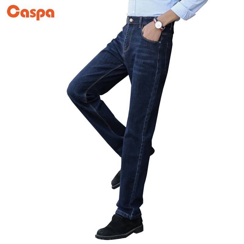 caspa-กางเกงยีนส์ขากระบอกผู้ชาย-รุ่น-c3002-สียีนส์เข้มผู้ชาย-แฟชั่นผู้ชาย-กางเกงยีนส์ผู้ชาย