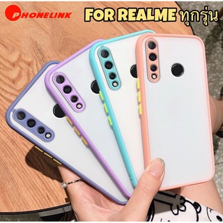 เคสขอบสีกันกล้อง Realme C11 / 5s / 5i / 6i / C3 / C11 / C12 Reno 20pro เคสใส เคสกันกระแทก เคสหลังด้านกล้องขอบสี