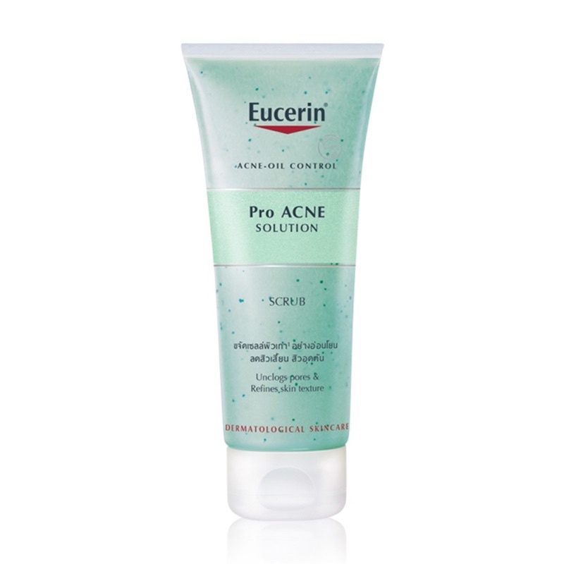 รุ่นใหม่-eucerin-pro-acne-solution-scrub-100ml-ยูเซอริน-สครับทำความสะอาดผิวหน้า-ลดปัญหาสิว-ลดความมัน-บำรุงผิวหน้า