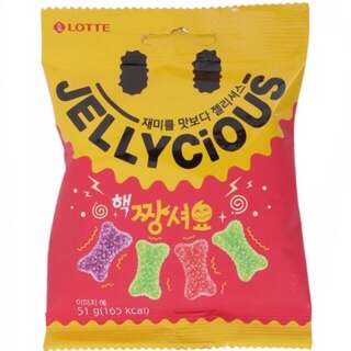 Lotte jellycious gummy เจลลี่เชียส รสผลไม้รวม 51g