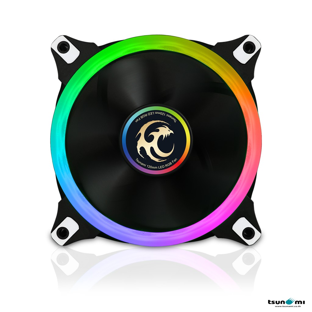 พัดลมระบายความร้อน Tsunami Circle Series Mono-Rim RGB-120 RGB Fan X1 ...