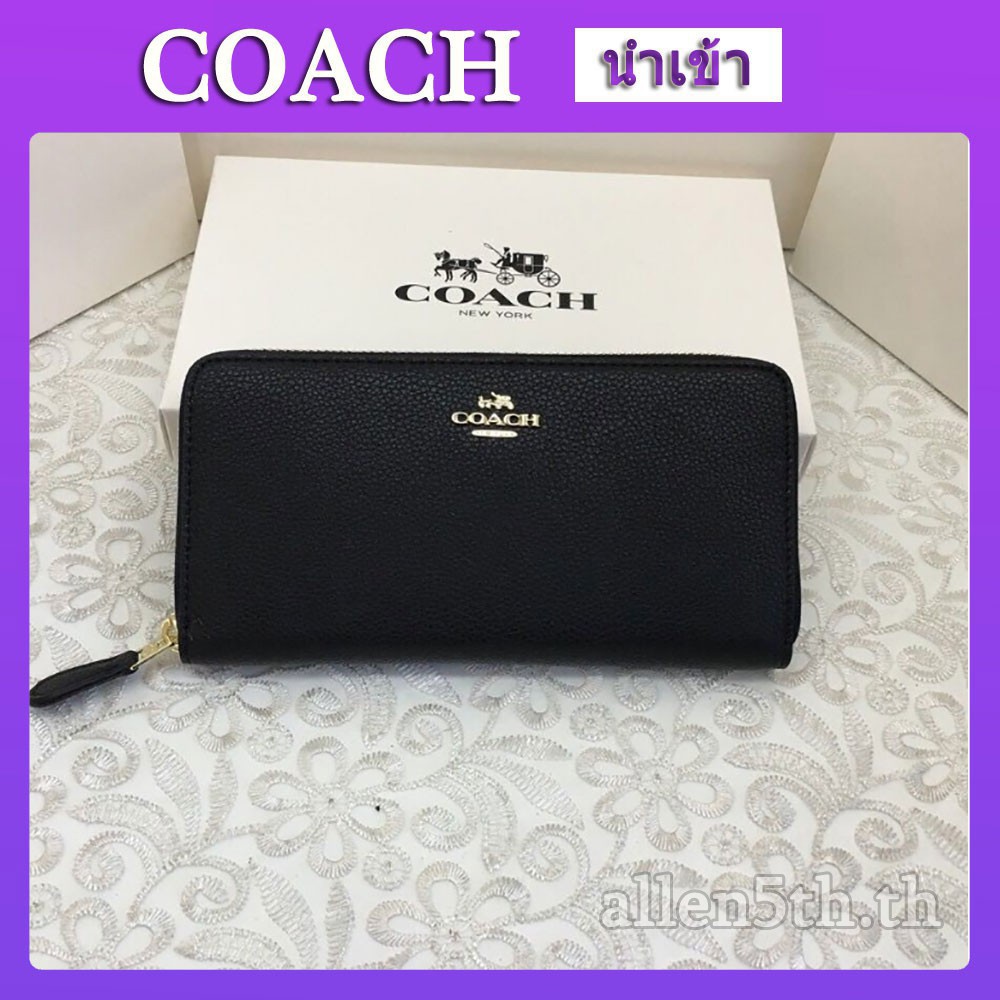 coach-f16612-กระเป๋าสตางค์-กระเป๋าซิป-กระเป๋ายาว-รูปแบบข้ามรูปไม้จิ้มฟัน-กระเป๋าสตรี