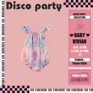 21August.Baby Disco Party Baby Vivian ชุดจั๊มสูทเด็ก ผ้าเครปซาติน