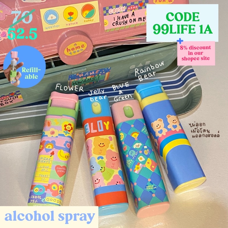 ภาพหน้าปกสินค้าsoqstuff alcohol spray สเปรย์แอลกอฮอลล์กลิ่นหอมมาก จากร้าน wlockscreens บน Shopee