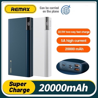 ภาพขนาดย่อของสินค้าต้นฉบับ Remax Rpp-108 20000 mAh เพาเวอร์แบงค์ การชาร์จอย่างรวดเร็วเป็นพิเศษ Powerbank 22.5W Type C