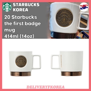 【 Starbucks 】Starbucks Korea 2020 Starbucks the first badge mug 414ml (14oz)