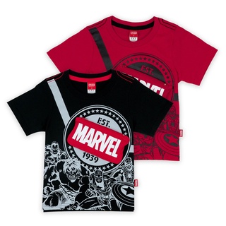 Marvel Boy T-shirt - เสื้อยืดเด็กผู้ชายลายมาร์เวลติดกระเป๋าซิป  สินค้าลิขสิทธ์แท้ 100% Official Licensed - Characters Studio