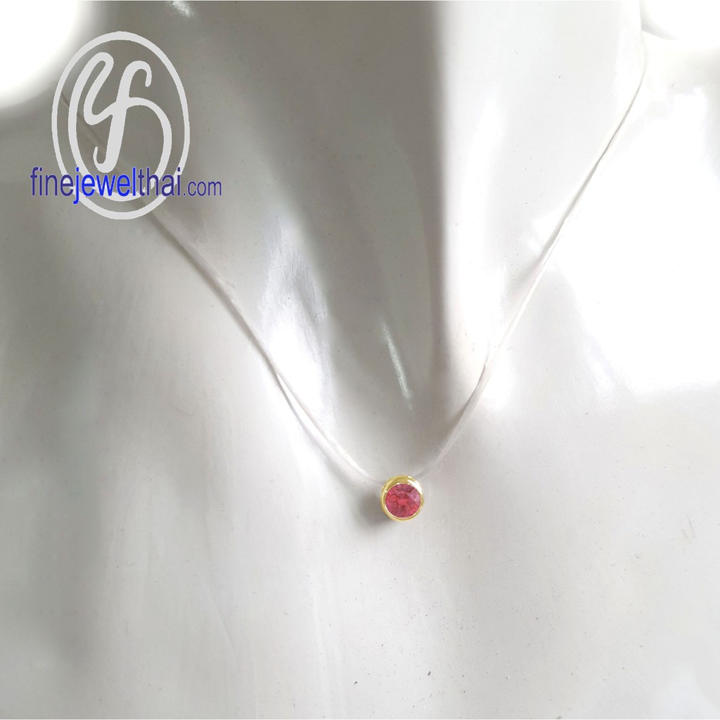 finejewelthai-จี้ทับทิม-ทับทิม-จี้พลอย-พลอยประจำเดือนเกิด-ruby-silver-pendant-birthstone-p1086rb00-ราคาต่อชิ้น