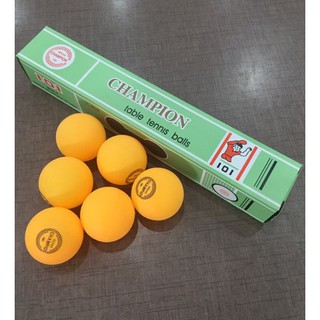 ภาพขนาดย่อของสินค้าลูกปิงปอง แชมป์เปี้ยน CHAMPION (สีส้ม ,ขาว) (1 กล่อง = 6 ลูก)