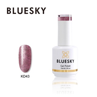 สีเจล Bluesky gel polish KD43 สีกลิตเตอร์ชมพู