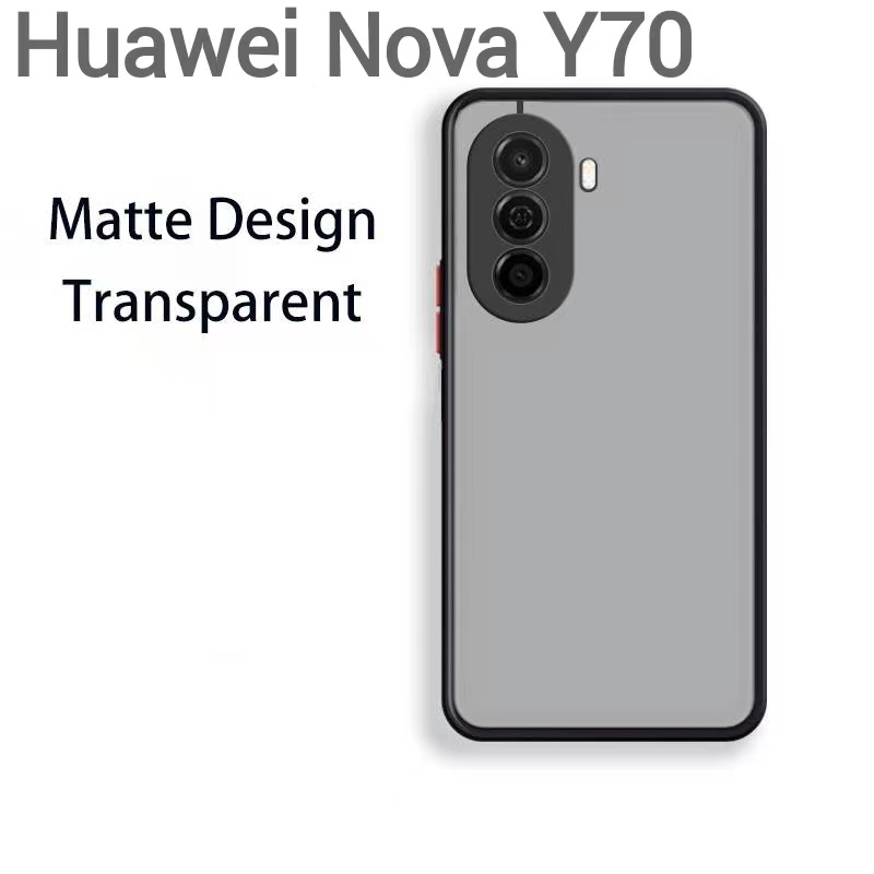 nova-y70-พร้อมส่งในไทย-เคสขอบนิ่มหลังแข็งขุ่นคลุมกล้องhuawei-nova-y70-nova-9se