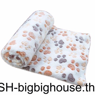 [Biho] ผ้าห่มขนแกะนุ่ม พิมพ์ลายอุ้งเท้า ให้ความอบอุ่น สําหรับสัตว์เลี้ยง สุนัข แมว ไซซ์ S L