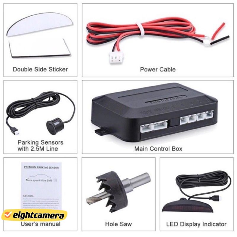 เซ็นเซอร์ถอยหลัง-จอดรถ-4-จุดแบบเสียง-อย่างดี-parking-sensor