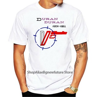 เสื้อยืดโอเวอร์ไซส์ขายดี เสื้อยืดลําลอง แขนสั้น พิมพ์ลาย Duran Duran A View to A Kill สีขาว สําหรับผู้ชาย S to 3 FLgpon6