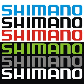 shimano สติกเกอร์ pvc กันน้ำ  ขนาด 2.5 x20 cm ราคา 19 บาท
