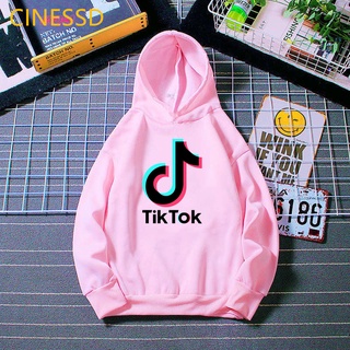 เสื้อแจ็กเก็ตกันหนาว มีฮู้ด ผ้ากํามะหยี่ขนแกะ ลายแอป Tiktok สีชมพู แฟชั่นฤดูหนาว สําหรับเด็กผู้หญิง อายุ 3-13 ปี DIY