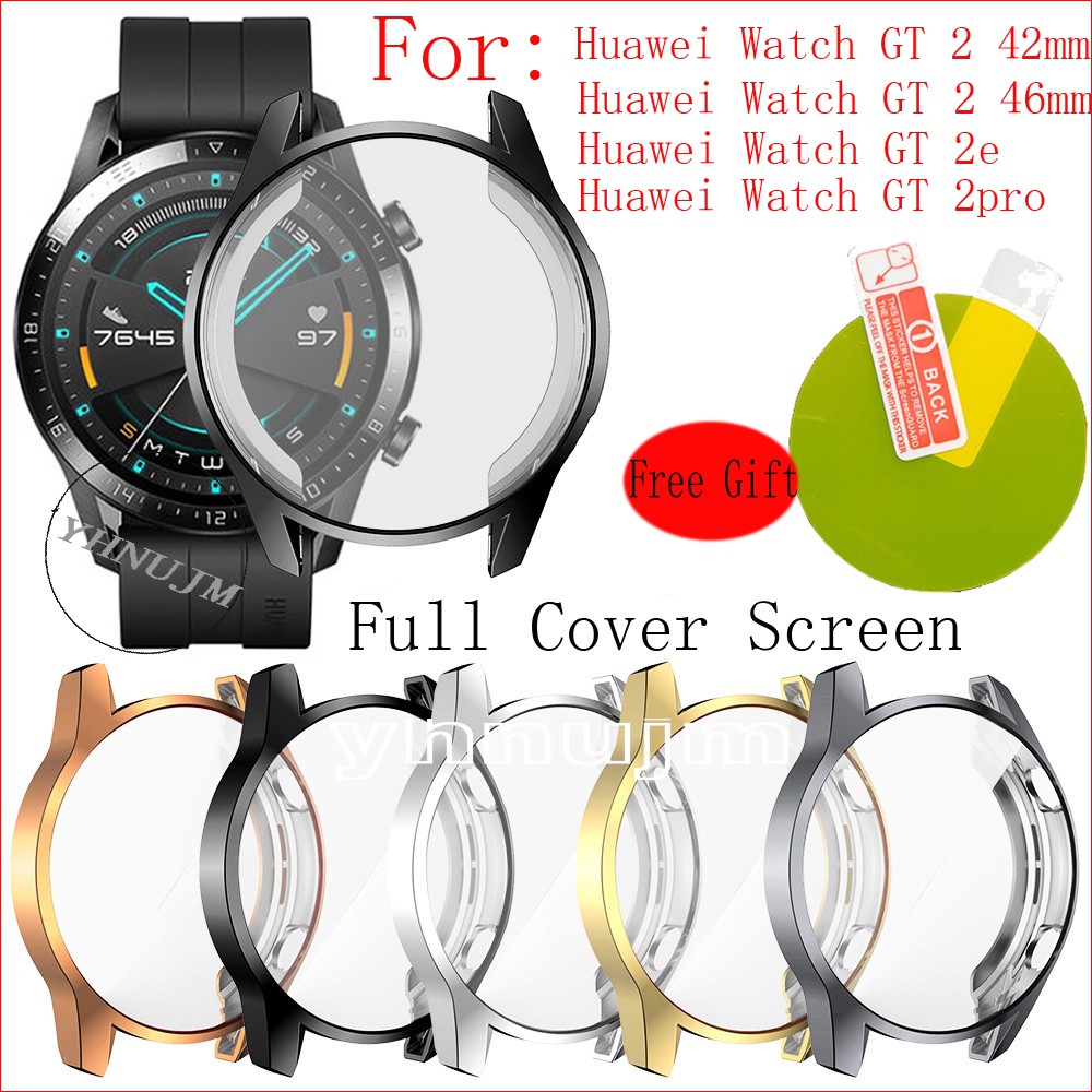 ภาพหน้าปกสินค้าเคส TPU กันรอยหน้าจอ สำหรับ Huawei Watch GT 2 ขนาด 42 มม. 46 มม.