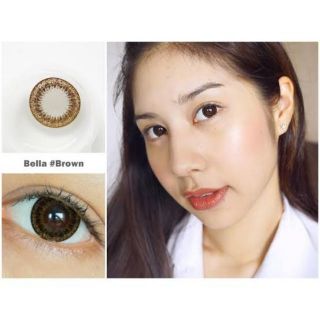 💖 Kitty Kawaii Bella brown gray Contactlens บิ๊กอาย คอนแทคเลนส์ ราคาถูก แถมตลับฟรี