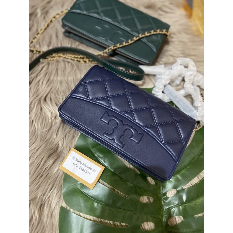 TORY BURCH SAVANNAH CHAIN FLAT WALLET 64141 Shopee Thailand