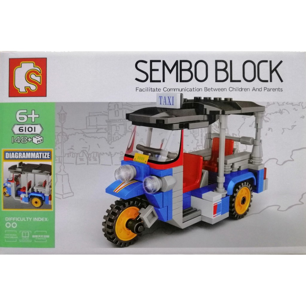 sembo-block-ตัวต่อ-รถตุ๊กตุ๊ก