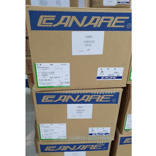 สายลำโพง-canare-4s8-4-core-speaker-cable-ขนาดกล่อง-100-เมตร-สายลำโพงคานาเร่แท้-made-in-japan