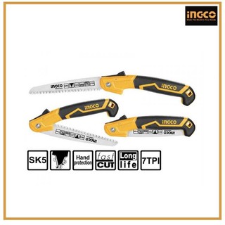 ING CO FOLDING SAW 180mm 7 นิ้ว เลื่อยพับ เลื่อยพกพา ขนาด 7 นิ้ว แบบพกพา แบบมีเซฟตี้ เลื่อยตัดไม้T0602