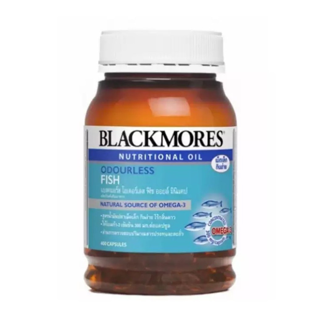 ภาพสินค้าBlackmores Odourless Fish Oil Mini Caps แบลคมอร์ส โอเดอร์เลส ฟิช ออยล์ มินิแคป(ผลิตภัณฑ์เสริมอาหาร)ขนาด400cap 6897 จากร้าน pronatureclub2019 บน Shopee ภาพที่ 2