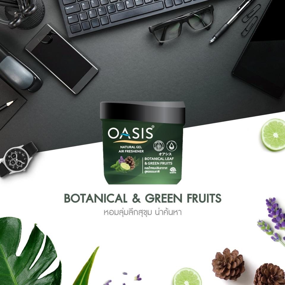 โอเอซิส-เนเชอรัล-เจลปรับอากาศ-กลิ่นโบทานิคอล-ลีฟ-amp-กรีน-ฟรุท-180-กรัม-oasis-natural-gel-botanical-leaf-amp-green-fruits-180g