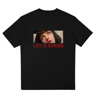 Movie Mia Wallace Pulp Fiction T-Shirt Mens Quentin Tarantino T-Shirt Hip-Hop Print Top_c14 wO35