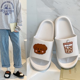 🔥FLASH SALE🔥 รองเท้าแตะผู้หญิงน่ารักสไตล์เกาหลี ลายหมีชานมน่ารัก พื้นรองเท้านุ่ม สวมใส่สบายมาก #004