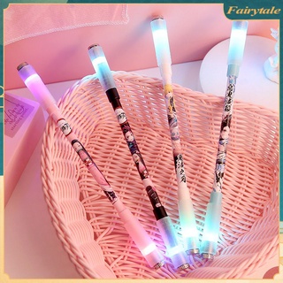 Anti-Stress Spinning Pen Creative Spinner Toy Gift Adult Children Spiner Pen Anti-Slip Comfortable Spinning Pen Random Flash Rotating Gaming ปากกาเจล【Fairytale】